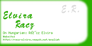 elvira racz business card